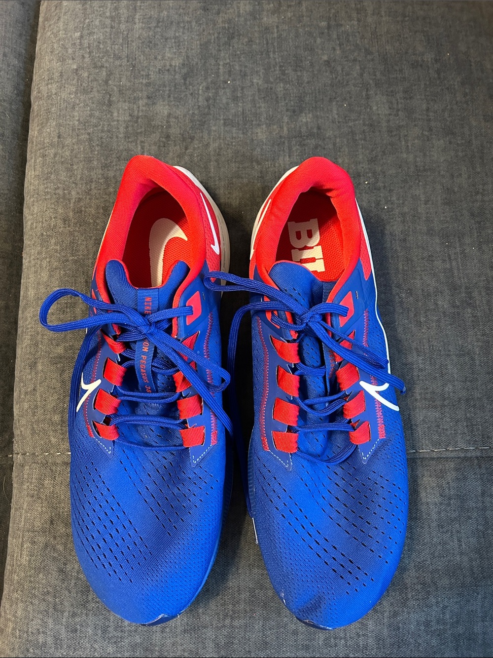 Nike Men’s Blue and Red Buffalo Bills Sneakers